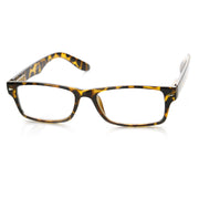 zeroUV New Optical Quality Frame Clear Lens Glasses 8715 Glasses White Smoke Tortoise
