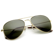 zeroUV Original Classic Metal Military Aviator Sunglasses 1041 58mm Sunglasses White Smoke Gold Green,Black Green,Silver Green,Gunmetal Green