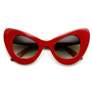 zeroUV Retro Mod Super Trendy Women's Fashion Cat Eye Sunglasses 9233 Sunglasses White Smoke Red