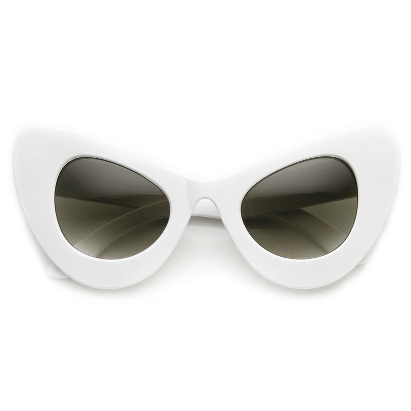 zeroUV Retro Mod Super Trendy Women's Fashion Cat Eye Sunglasses 9233 Sunglasses Lavender White