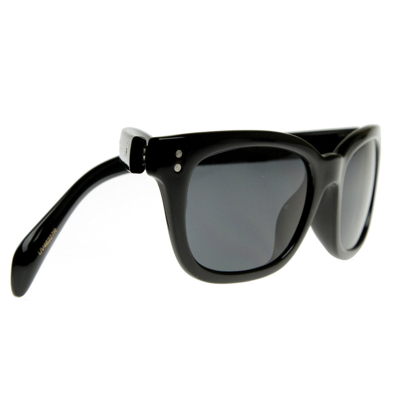 zeroUV Bold Dapper Premium Oval Horned Rim RX Optical Sunglasses 8367 Sunglasses White Smoke Black,Tortoise