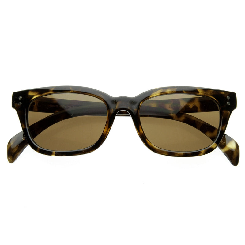 zeroUV Bold Dapper Premium Oval Horned Rim RX Optical Sunglasses 8367 Sunglasses White Smoke Tortoise