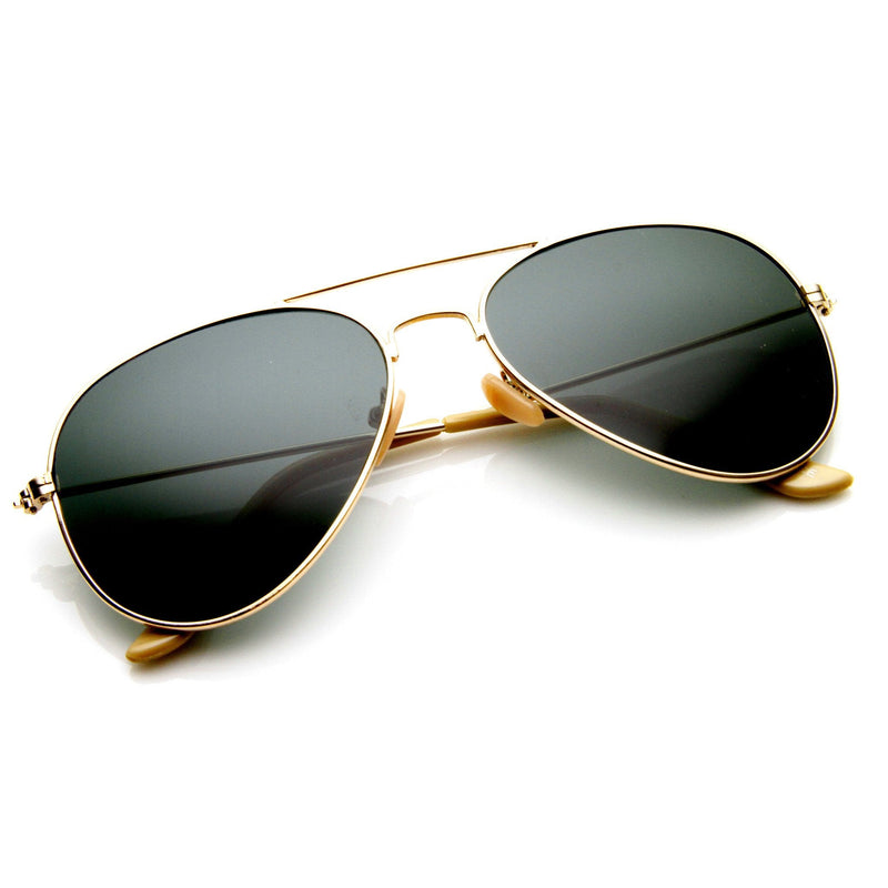 zeroUV Celebrity Large Aviator Sunglasses 8840 Sunglasses White Smoke Gold,Black