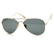 zeroUV Celebrity Large Aviator Sunglasses 8840 Sunglasses White Smoke Gold