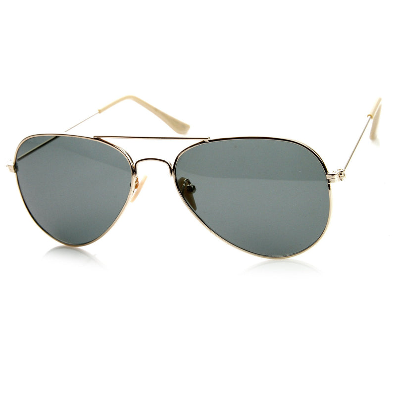 zeroUV Celebrity Large Aviator Sunglasses 8840 Sunglasses White Smoke Gold