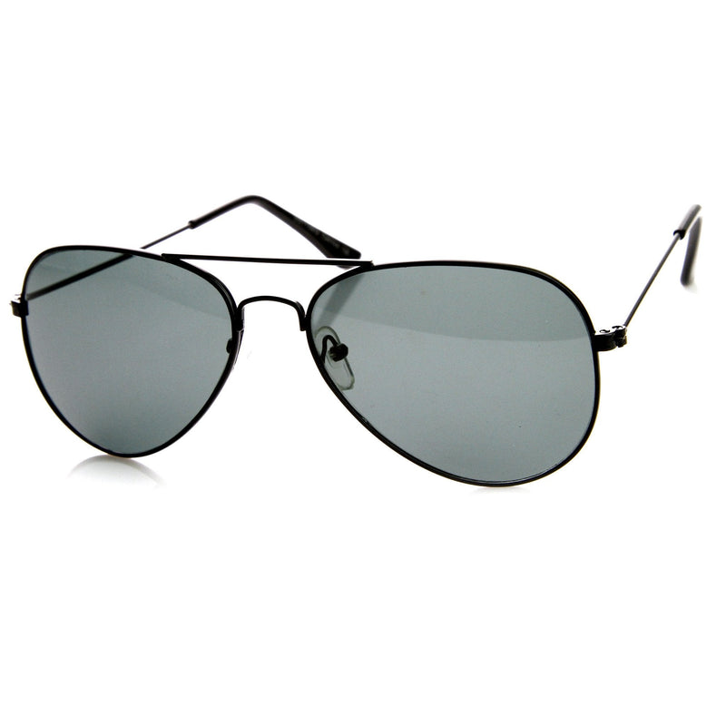 zeroUV Celebrity Large Aviator Sunglasses 8840 Sunglasses White Smoke Black