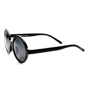 zeroUV Retro Sleek Large Round Fashion Sunglasses 8704 Sunglasses White Smoke Solid Black,Solid Tortoise,Brown,Smoke,Tortoise Clear,Black Clear