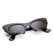 zeroUV Women's Modern Cat Eye Bottom Cut Sunglasses 9232 Sunglasses White Smoke Black,Tortoise,White