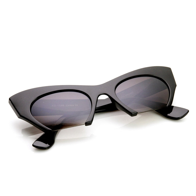 zeroUV Women's Modern Cat Eye Bottom Cut Sunglasses 9232 Sunglasses White Smoke Black,Tortoise,White