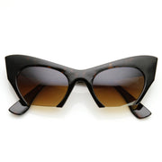 zeroUV Women's Modern Cat Eye Bottom Cut Sunglasses 9232 Sunglasses White Smoke Tortoise