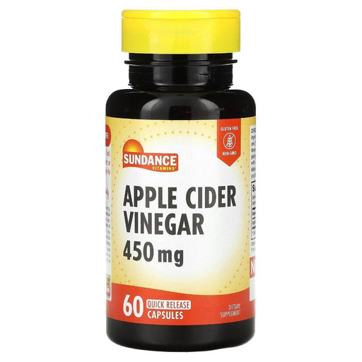 Sundance Vitamins Sundance Vitamins Apple Cider Vinegar 450 Mg - 60 Quick Release Capsules Vitamins & Supplements White Smoke