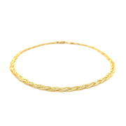 Bids.com 3.5mm 14k Yellow Gold Braided Bracelet Bracelets White Smoke 7 / Yellow Gold