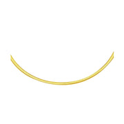 Bids.com 2.5mm 14k Two Tone Gold Reversible Omega Necklace Necklaces White Smoke 16 / Two-Tone Gold,18 / Two-Tone Gold