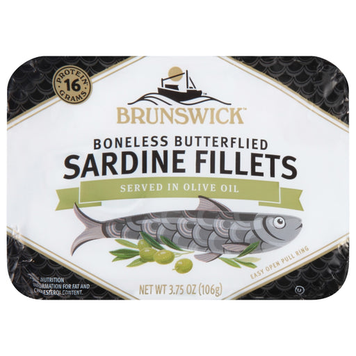 Brunswick Brunswick Sardine Fillets In Olive Oil 3.75 Oz. Can Soups & Broths Lavender
