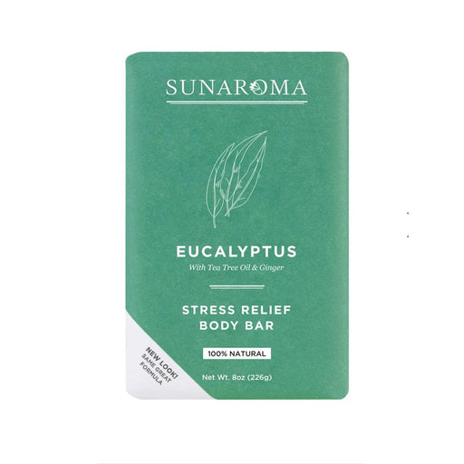 Sunaroma Sunaroma Eucalyptus With Tea Tree Oil & Ginger Bar Soap 8oz Bar Soap Medium Sea Green