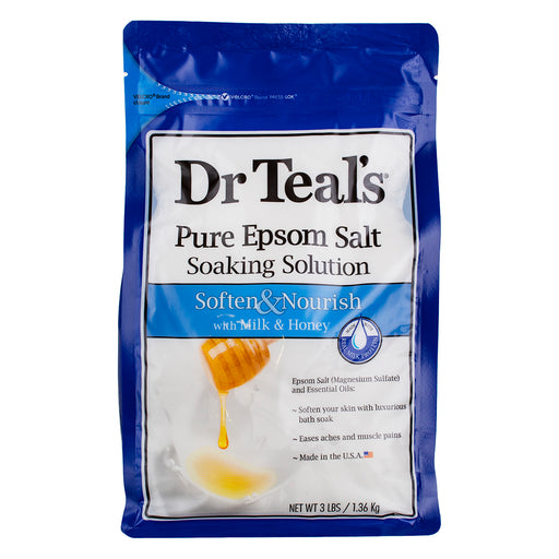 Dr Teal's Dr Teal's Pure Epsom Salt  Soften Nourish 3 Lbs Bath & Body Dark Blue