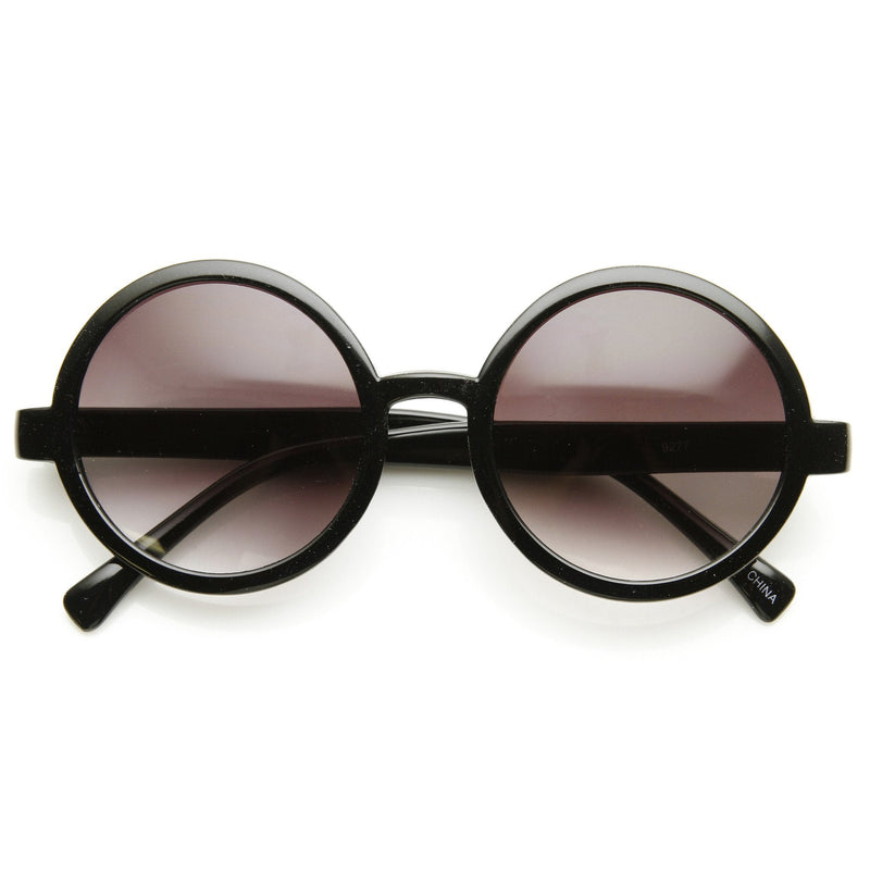 zeroUV 1980's Retro Round Sunglasses Fashion Sunglasses 8754 Sunglasses White Smoke Black Lavender