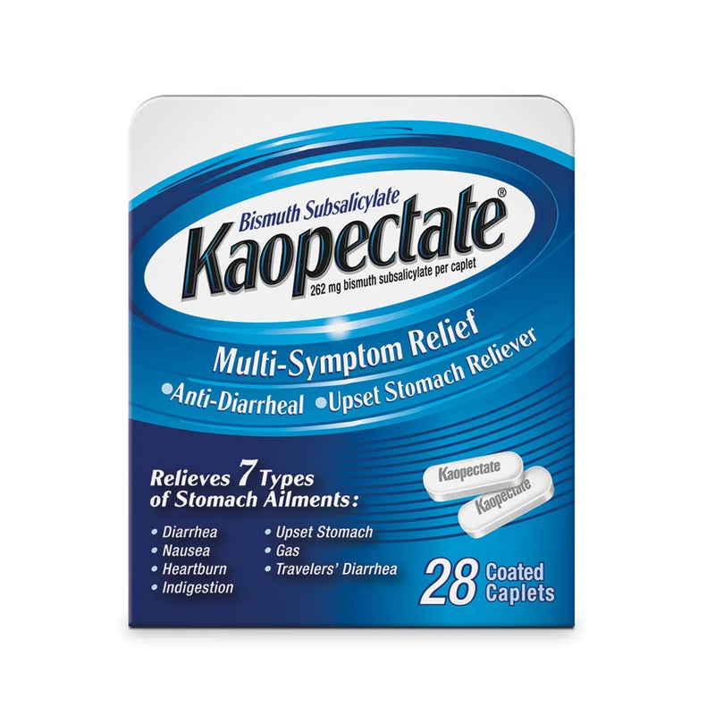 Dulcolax Dulcolax Kaopectate Anti-Diarrheal/Upset Stomach Reliever, 262 Mg, Multi-Symptom Relief, Coated Caplets Health & Beauty Alice Blue