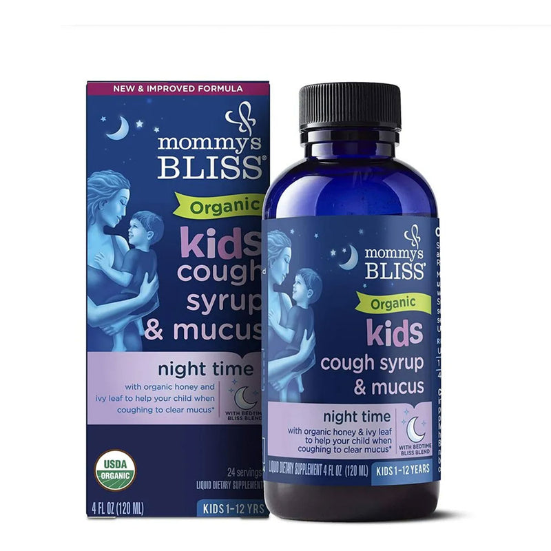 Mommy's Bliss Mommy's Bliss® Organic Kids Cough Syrup & Mucus Relief – Night Time (4 fl oz) Syrup White Smoke