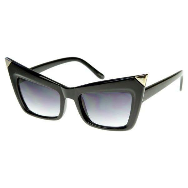 zeroUV New York Celebrity Fashion Pointed Cat Eye Sunglasses 8181 Sunglasses White Smoke Black,Tortoise,Red Lavender,Creme,White