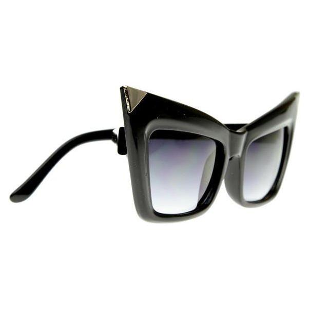 zeroUV New York Celebrity Fashion Pointed Cat Eye Sunglasses 8181 Sunglasses White Smoke Black,Tortoise,Red Lavender,Creme,White