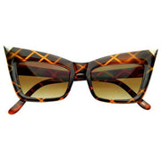 zeroUV New York Celebrity Fashion Pointed Cat Eye Sunglasses 8181 Sunglasses White Smoke Tortoise