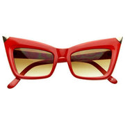 zeroUV New York Celebrity Fashion Pointed Cat Eye Sunglasses 8181 Sunglasses White Smoke Black,Tortoise,Red Lavender,Creme,White