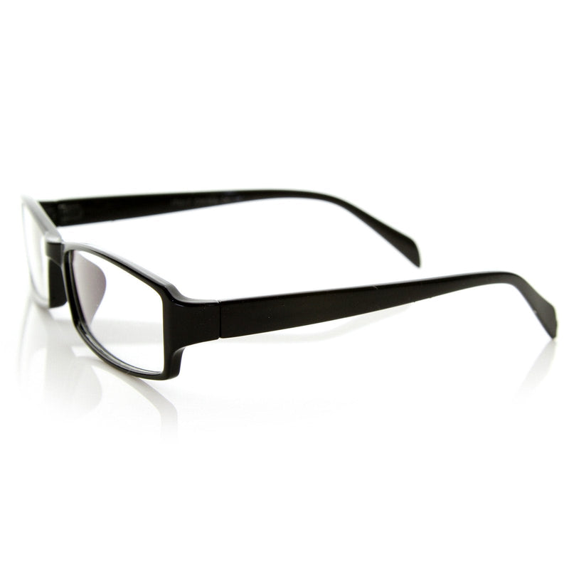 zeroUV Optical RX Modern Rectangular Basic Frame Clear Lens Glasses 8031 Glasses White Smoke Black,Tortoise