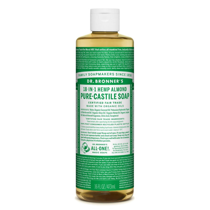 Dr. Bronner's Dr. Bronner's Pure Castile Liquid Soap Almond -- 16 Fl Oz Bath & Body White Smoke