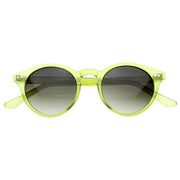 zeroUV Vintage Inspired Key Hole Round Spectacles P3 Sunglasses 7055 Sunglasses White Smoke Green Smoke
