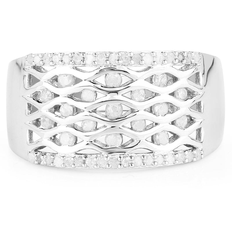 Bids.com 0.41 Carat Genuine White Diamond .925 Sterling Silver Ring Rings Lavender size 6.00,size 8.00,size 7.00,size 9.00,size 5.00