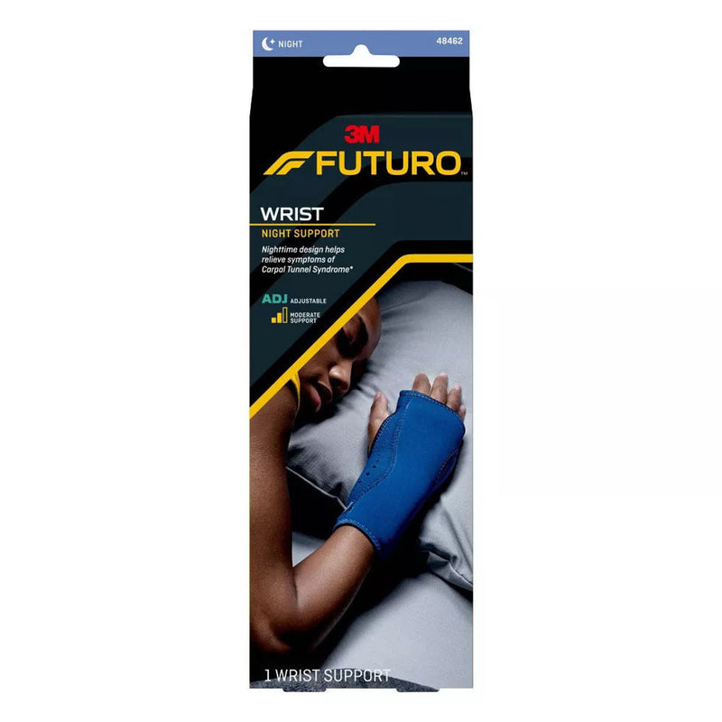 Futuro FUTURO Night Wrist Support - Adjustable Sleep Support Brace, Fits Right or Left Hand Supports & Braces Black