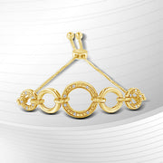 Bids.com 10K Yellow Gold over .925 Sterling Silver Diamond Accented Graduated Infinity Open Circle 6â€-9â€ Adjustable Bolo Bracelet Bracelets White Smoke Yellow.Sterling Silver / 7