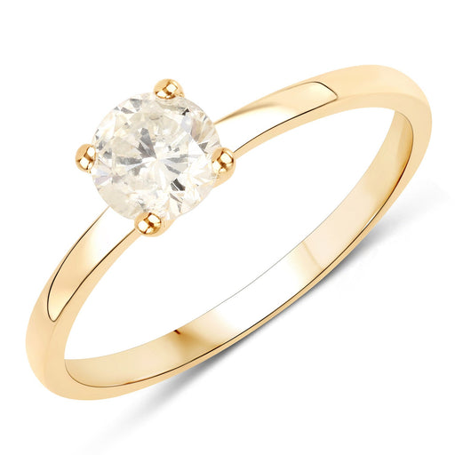 Bids.com 0.62 Carat Genuine LB Diamond 14K Yellow Gold Ring Rings White Smoke size 7.00,size 6.00,size 8.00