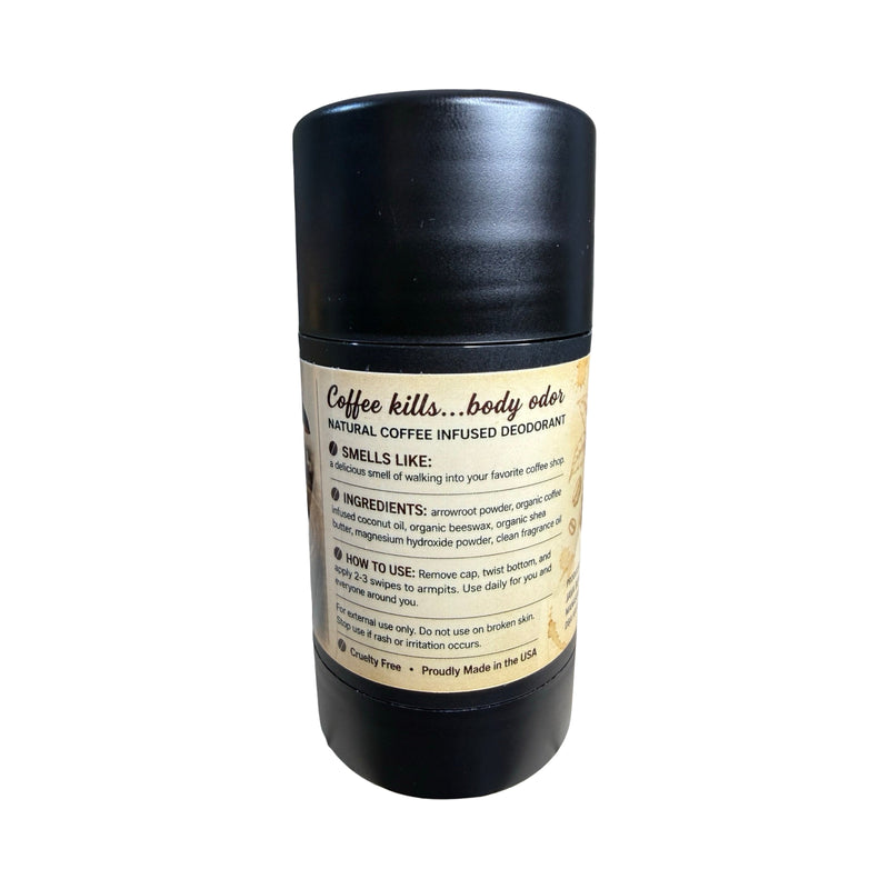 Coffee Shop Coffee-Infused Natural Deodorant – Real Coffee Scent & Safe for All
