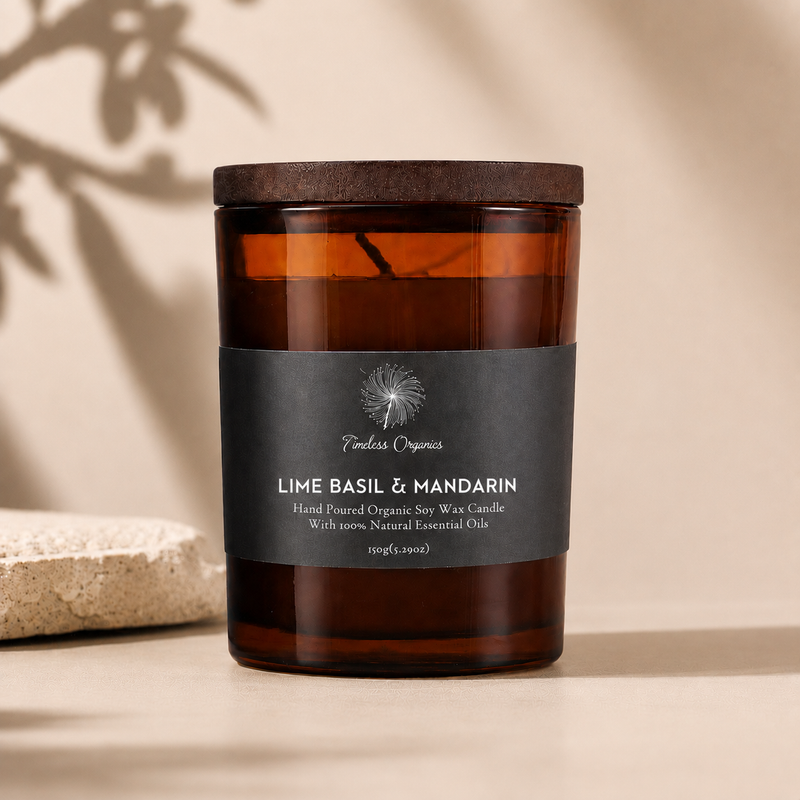 Timeless Organics Skin Care Timeless Candle - Lime + Basil + Mandarin Wheat