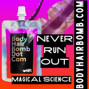 Whipi Co Body Hair Bomb Dot Com- Everything Cream Black 5 oz,1 oz