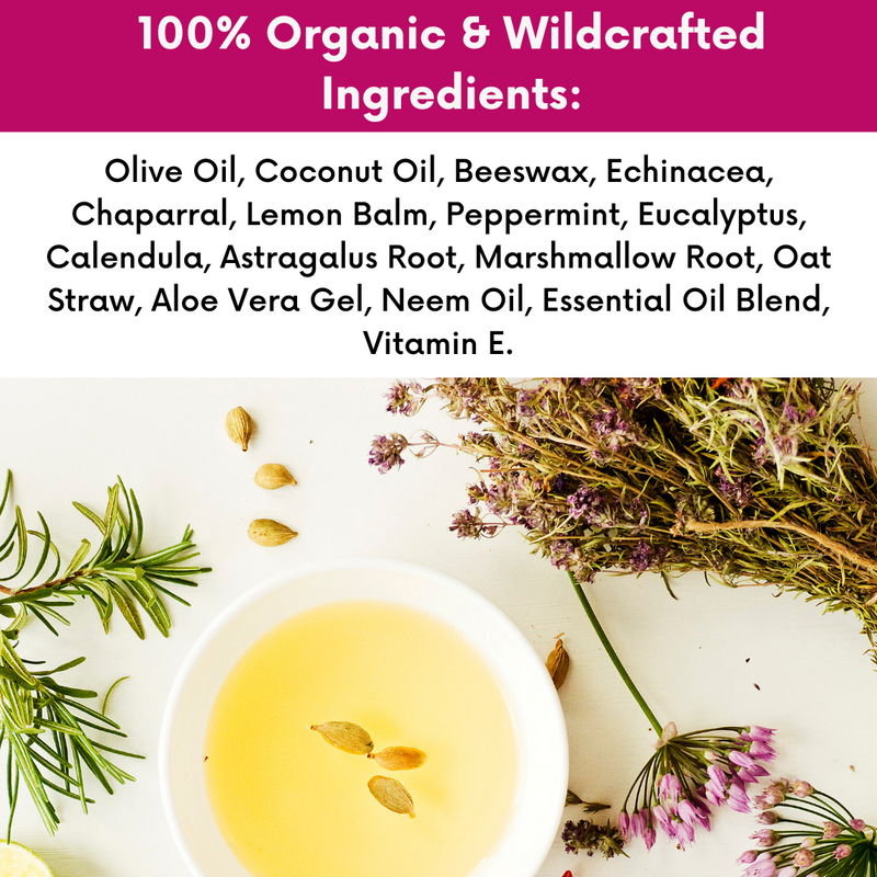 COLEHERBALS LLC 16 - Dr. Cole's Organic Skin Repair Herbal Balm Herbal White Smoke
