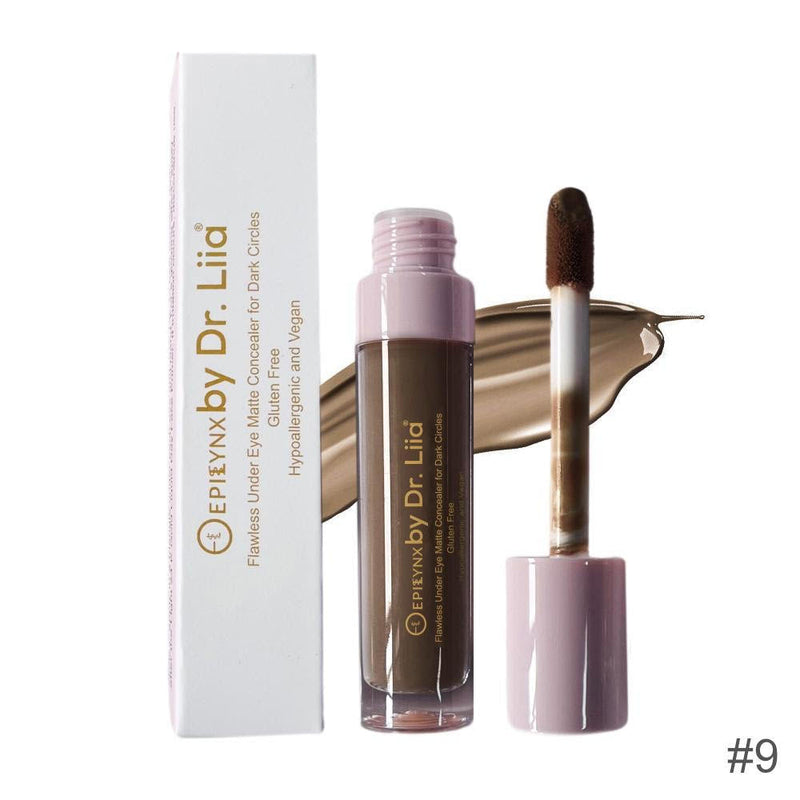 EpiLynx Flawless Matte Concealer – Vegan, Gluten-Free, Full Coverage & Long-Wearing foundation White Smoke 9: Rich
