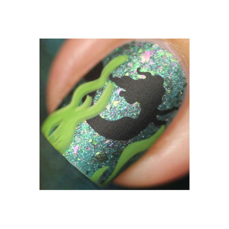 UberChic Beauty Mermaid Life Stamping Plate Dark Slate Gray