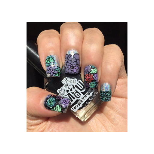 UberChic Beauty Succulents Stamping Plate Tan