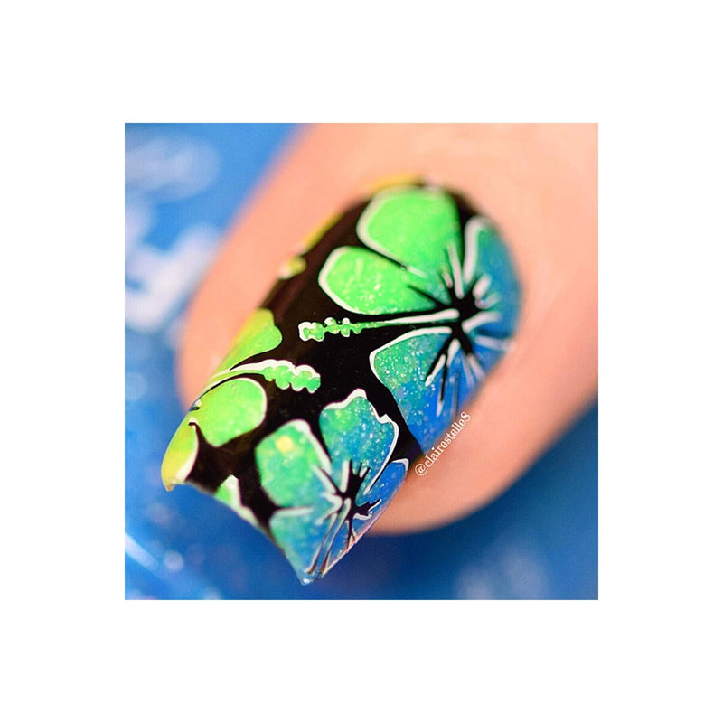 UberChic Beauty Vacation Mode Stamping Plate Steel Blue