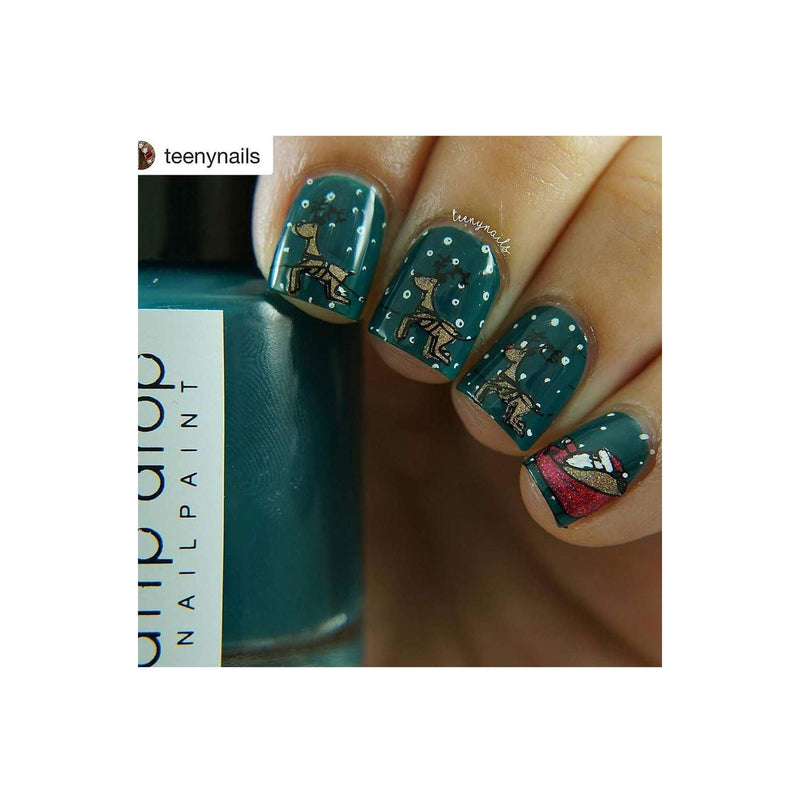 UberChic Beauty Holly Jolly, (Christmas-02) Stamping Plate Dark Slate Gray