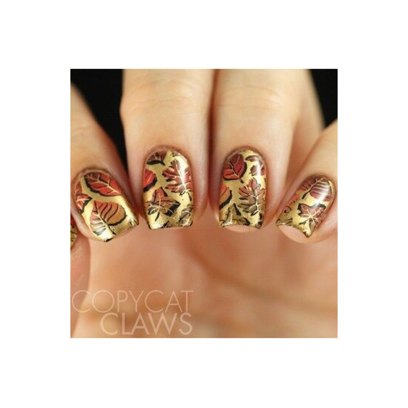 UberChic Beauty Lovely Leaves-01 Stamping Plate Rosy Brown