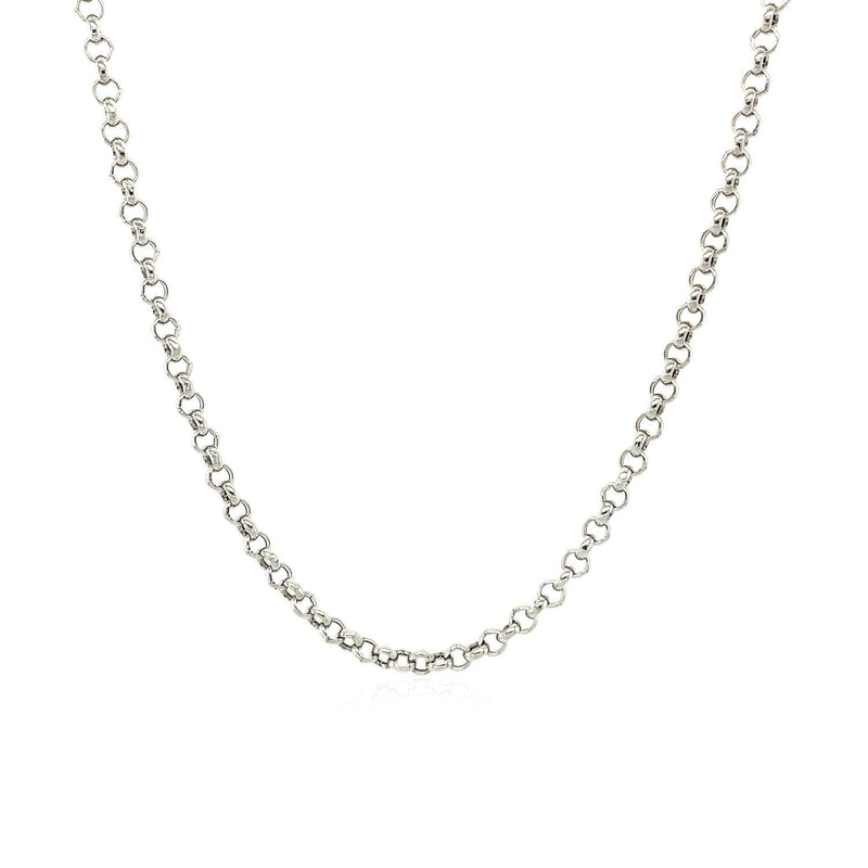 Bids.com 2.3mm 14k White Gold Rolo Chain Necklaces White Smoke 16 / White Gold,18 / White Gold,20 / White Gold,22 / White Gold,24 / White Gold,30 / White Gold,One / White Gold