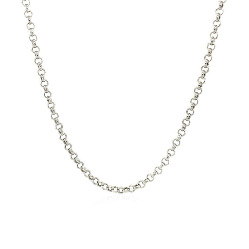 Bids.com 2.3mm 14k White Gold Rolo Chain Necklaces White Smoke 16 / White Gold,18 / White Gold,20 / White Gold,22 / White Gold,24 / White Gold,30 / White Gold,One / White Gold
