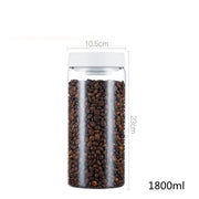 SmartPursue™ Vacuum Sealed Jug Coffee Beans Airtight Canister Kitchen Utensils White Smoke 1800ml / White