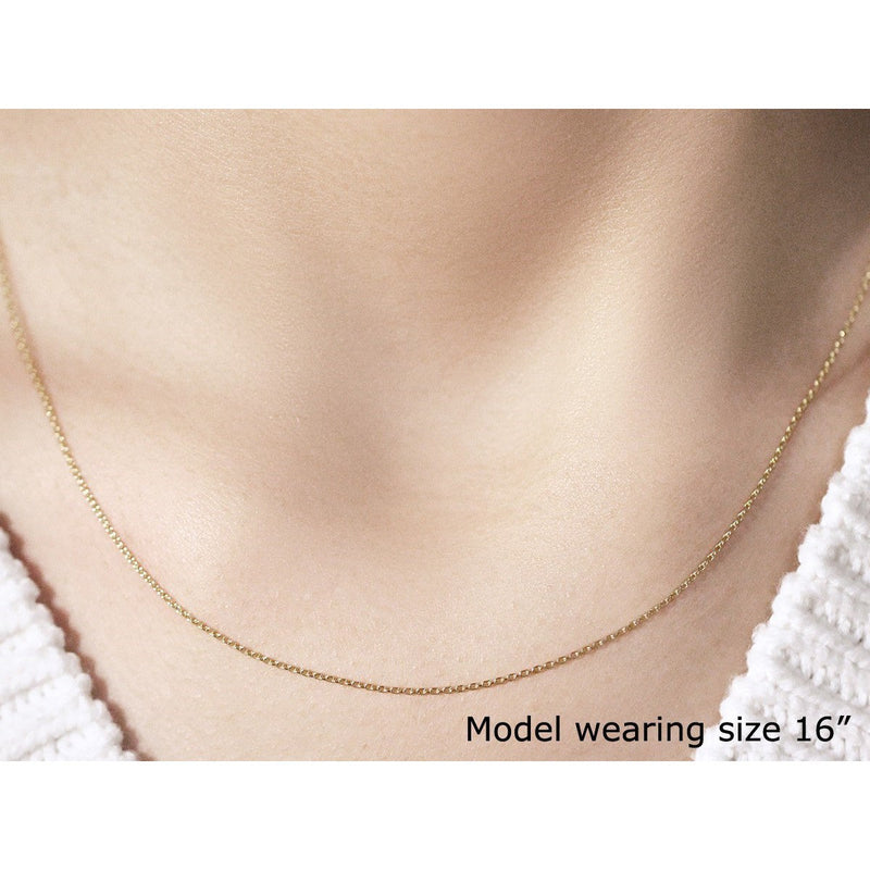 Bids.com 10k Yellow Gold Oval Cable Link Chain (0.97 mm) Necklaces Wheat 18 / Yellow Gold