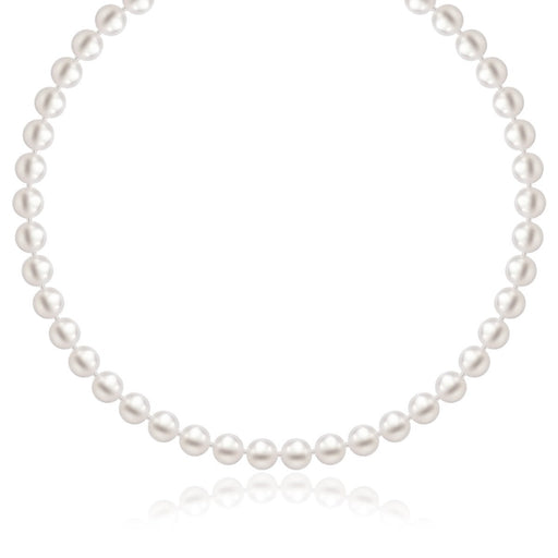 Bids.com 14k Yellow Gold Necklace with White Freshwater Cultured Pearls (6.0mm to 6.5mm) Necklaces White Smoke 16 / Yellow Gold,18 / Yellow Gold,20 / Yellow Gold