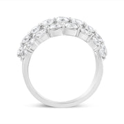 Bids.com 10K White Gold 2 1/2 Cttw Round Natural Diamond 3 Row Band Ring (I-J Color, I1-I2 Clarity) - Ring Size 7 Rings White Smoke 9 / White.Gold,6 / White.Gold,8 / White.Gold,7 / White.Gold